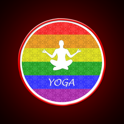 Yoga Gay Pride Yoga Led Neon Sign For Wellness Space Rgb Color