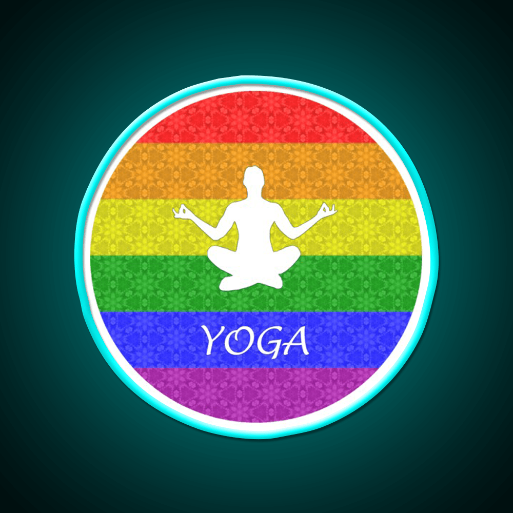 Yoga Gay Pride Yoga Led Neon Sign For Wellness Space Rgb Color - Shineneon