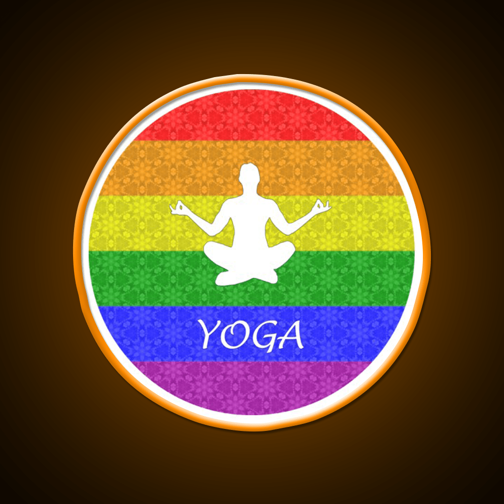 Yoga Gay Pride Yoga Led Neon Sign For Wellness Space Rgb Color - Shineneon