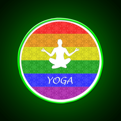 Yoga Gay Pride Yoga Led Neon Sign For Wellness Space Rgb Color - Shineneon
