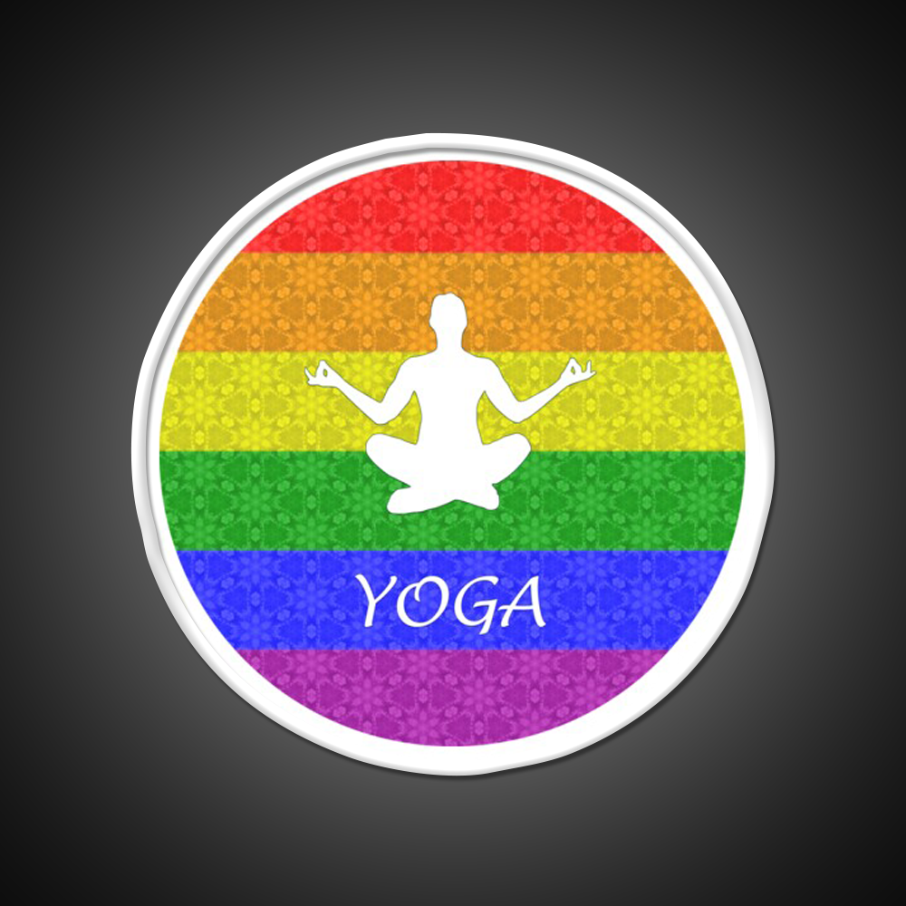 Yoga Gay Pride Yoga Led Neon Sign For Wellness Space Rgb Color