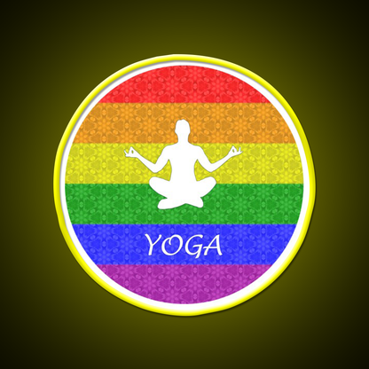 Yoga Gay Pride Yoga Led Neon Sign For Wellness Space Rgb Color