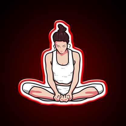 Yoga Girl Butterfly Pose Yoga Led Neon Sign For Wellness Space Rgb Color - Shineneon