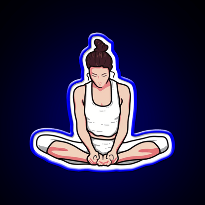 Yoga Girl Butterfly Pose Yoga Led Neon Sign For Wellness Space Rgb Color - Shineneon