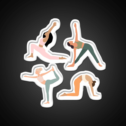 Yoga Girl Poses Yoga Led Neon Sign For Wellness Spaces Rgb Color - Shineneon