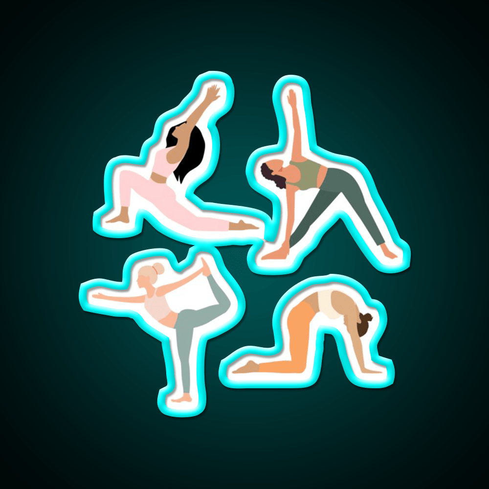Yoga Girl Poses Yoga Led Neon Sign For Wellness Spaces Rgb Color - Shineneon