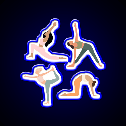 Yoga Girl Poses Yoga Led Neon Sign For Wellness Spaces Rgb Color - Shineneon