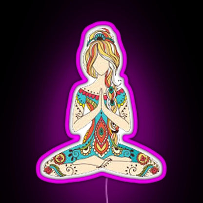 Yoga Girl Rgb Neon Sign - Shineneon