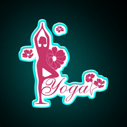Yoga Girl Yoga Led Neon Sign For Wellness Space Rgb Color