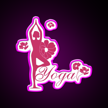 Yoga Girl Yoga Led Neon Sign For Wellness Space Rgb Color