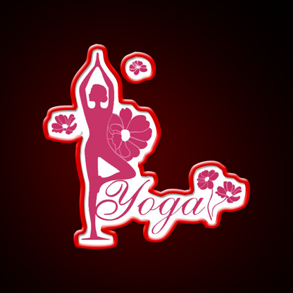 Yoga Girl Yoga Led Neon Sign For Wellness Space Rgb Color