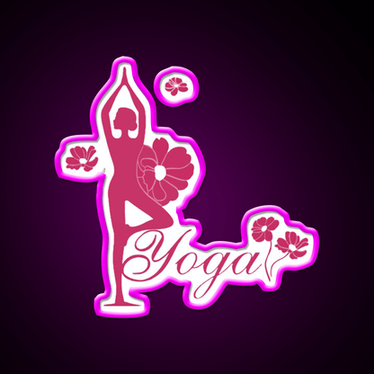 Yoga Girl Yoga Led Neon Sign For Wellness Space Rgb Color - Shineneon