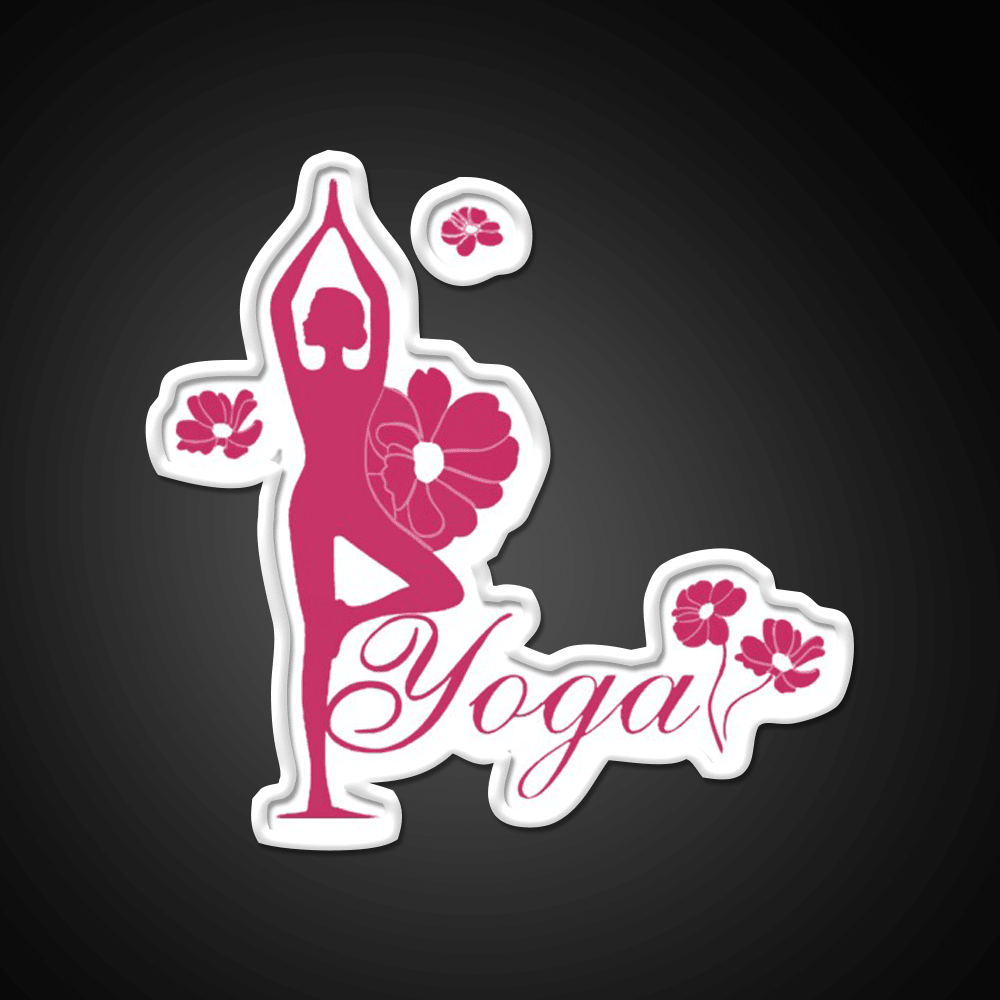 Yoga Girl Yoga Led Neon Sign For Wellness Space Rgb Color - Shineneon