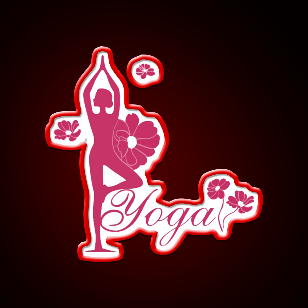 Yoga Girl Yoga Led Neon Sign For Wellness Space Rgb Color - Shineneon