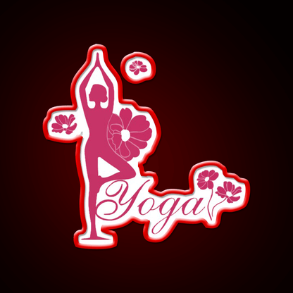 Yoga Girl Yoga Led Neon Sign For Wellness Space Rgb Color - Shineneon