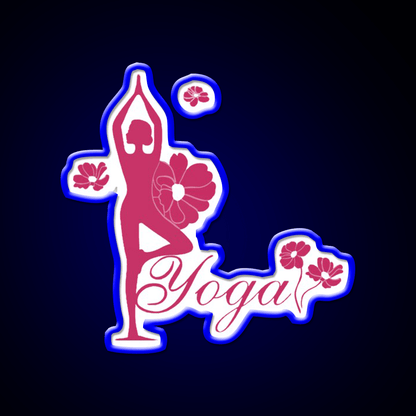 Yoga Girl Yoga Led Neon Sign For Wellness Space Rgb Color - Shineneon