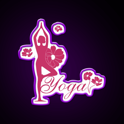 Yoga Girl Yoga Led Neon Sign For Wellness Space Rgb Color - Shineneon