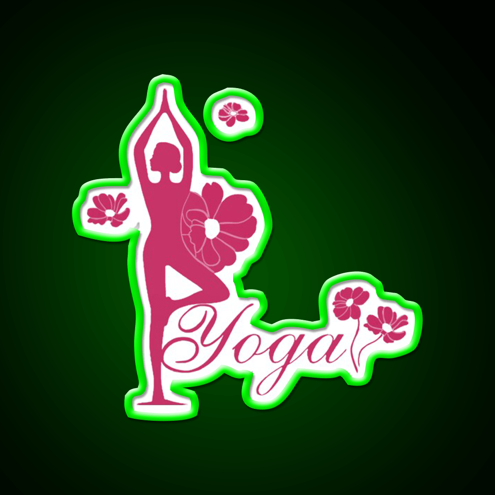 Yoga Girl Yoga Led Neon Sign For Wellness Space Rgb Color - Shineneon