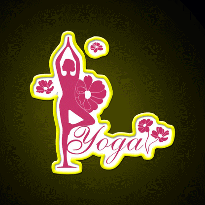 Yoga Girl Yoga Led Neon Sign For Wellness Space Rgb Color