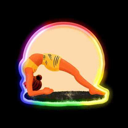 Yoga Girl Yoga Led Neon Sign For Wellness Space Wall Sign Rgb Color