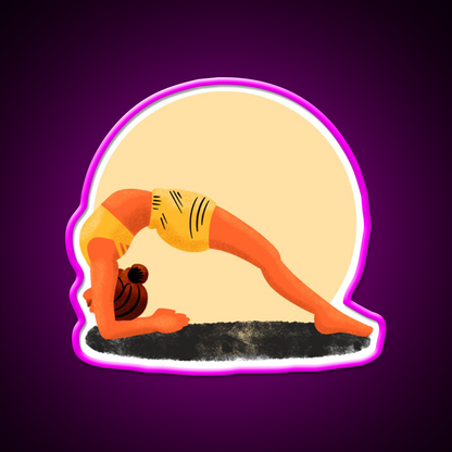 Yoga Girl Yoga Led Neon Sign For Wellness Space Wall Sign Rgb Color