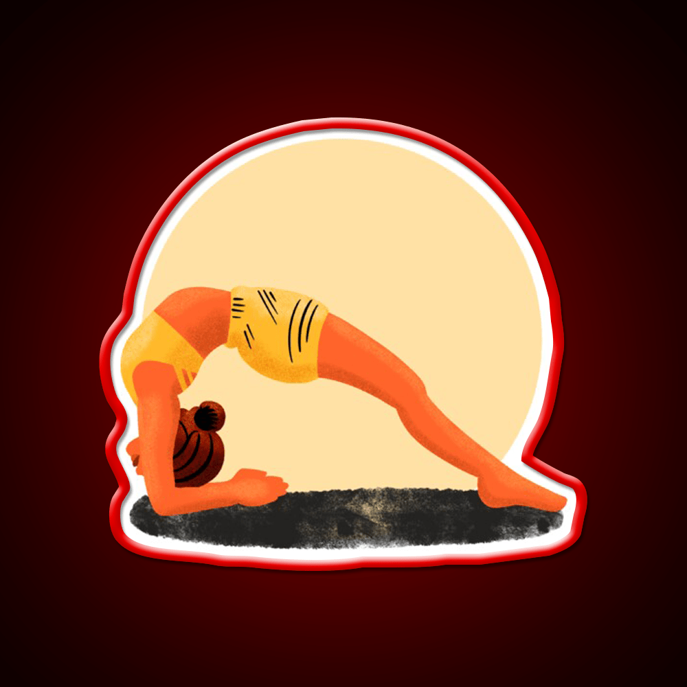 Yoga Girl Yoga Led Neon Sign For Wellness Space Wall Sign Rgb Color - Shineneon