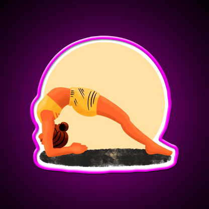 Yoga Girl Yoga Led Neon Sign For Wellness Space Wall Sign Rgb Color - Shineneon