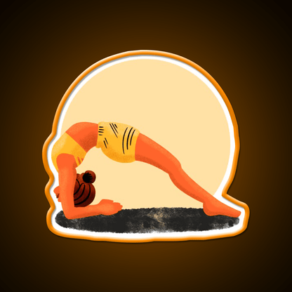 Yoga Girl Yoga Led Neon Sign For Wellness Space Wall Sign Rgb Color - Shineneon