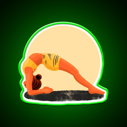 Yoga Girl Yoga Led Neon Sign For Wellness Space Wall Sign Rgb Color - Shineneon