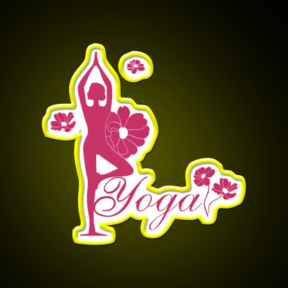 Yoga Girl Yoga Led Neon Sign For Wellness Space Rgb Color