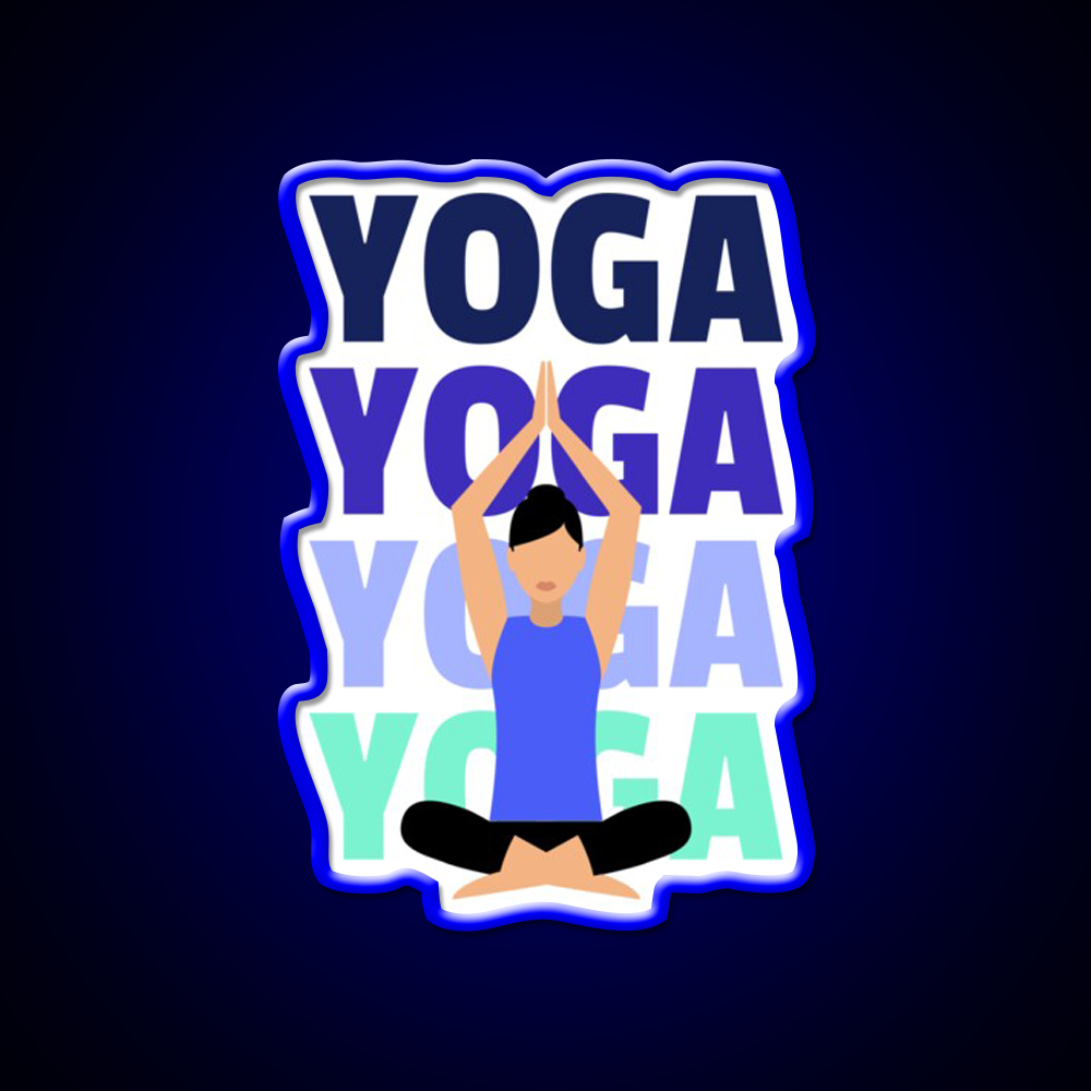 Yoga Girl Yoga Led Neon Sign For Wellness Space Yoga Studio Rgb Color