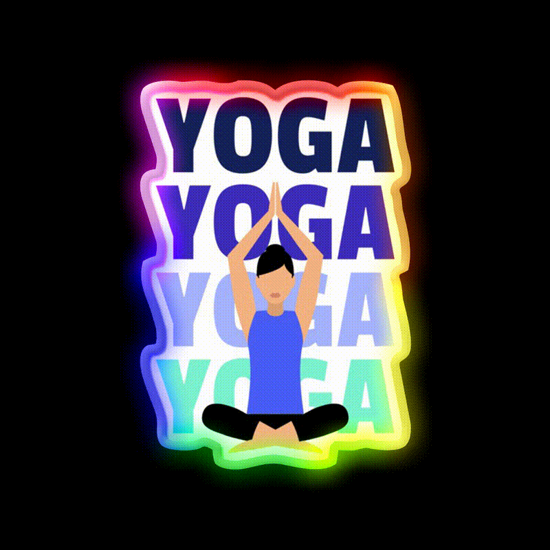 Yoga Girl Yoga Led Neon Sign For Wellness Space Yoga Studio Rgb Color