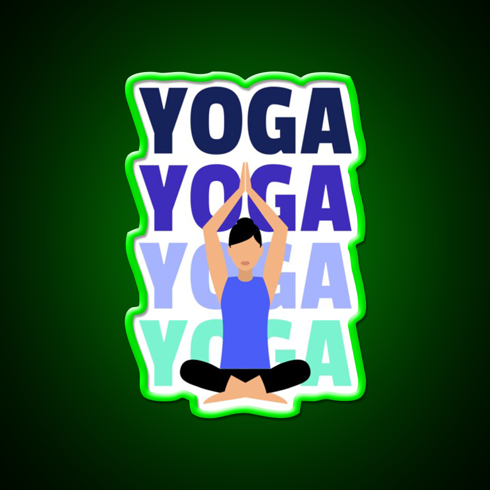 Yoga Girl Yoga Led Neon Sign For Wellness Space Yoga Studio Rgb Color