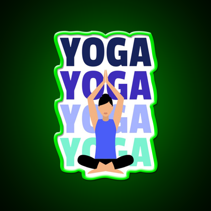 Yoga Girl Yoga Led Neon Sign For Wellness Space Yoga Studio Rgb Color