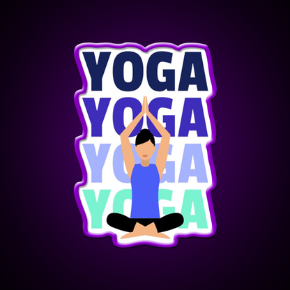Yoga Girl Yoga Led Neon Sign For Wellness Space Yoga Studio Rgb Color