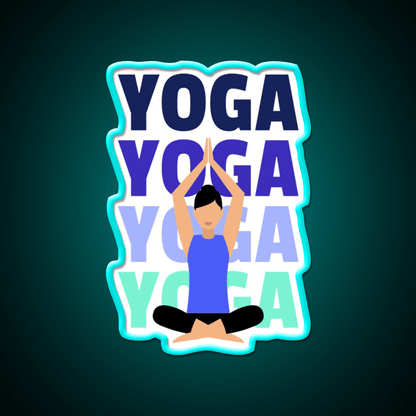 Yoga Girl Yoga Led Neon Sign For Wellness Space Yoga Studio Rgb Color - Shineneon
