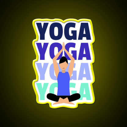 Yoga Girl Yoga Led Neon Sign For Wellness Space Yoga Studio Rgb Color - Shineneon