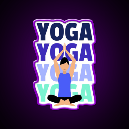 Yoga Girl Yoga Led Neon Sign For Wellness Space Yoga Studio Rgb Color - Shineneon