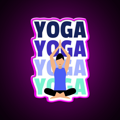 Yoga Girl Yoga Led Neon Sign For Wellness Space Yoga Studio Rgb Color - Shineneon