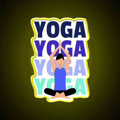 Yoga Girl Yoga Led Neon Sign For Wellness Space Yoga Studio Rgb Color