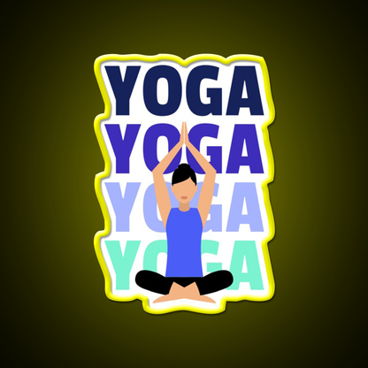 Yoga Girl Yoga Led Neon Sign For Wellness Space Yoga Studio Rgb Color