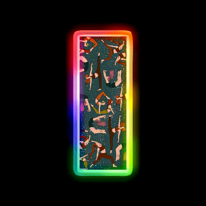Yoga Girls Pattern Yoga Manuscript Yoga Led Neon Sign Rgb Color
