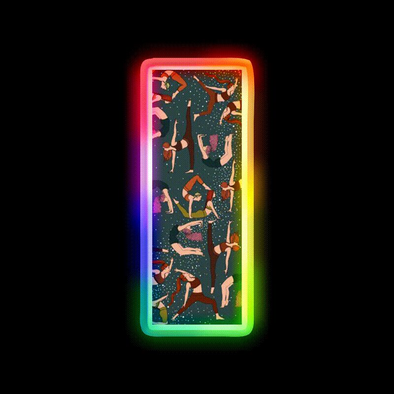 Yoga Girls Pattern Yoga Manuscript Yoga Led Neon Sign Rgb Color