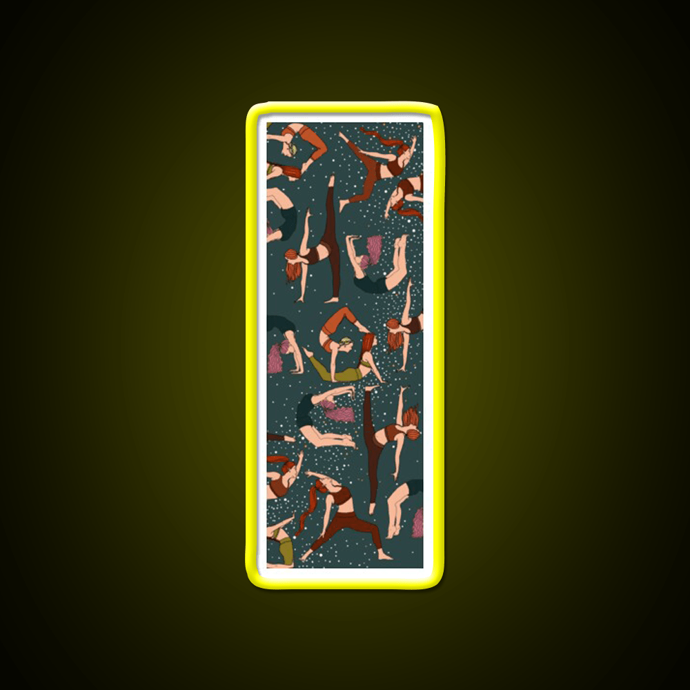 Yoga Girls Pattern Yoga Manuscript Yoga Led Neon Sign Rgb Color - Shineneon