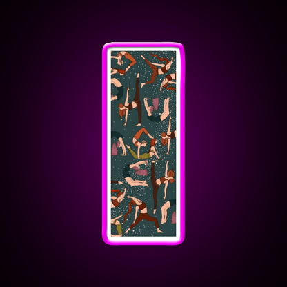 Yoga Girls Pattern Yoga Manuscript Yoga Led Neon Sign Rgb Color - Shineneon
