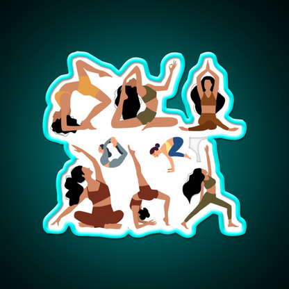 Yoga Girls Yoga Led Neon Sign For Wellness Space Rgb Color