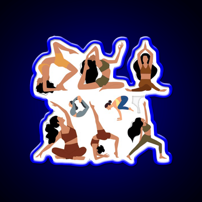 Yoga Girls Yoga Led Neon Sign For Wellness Space Rgb Color - Shineneon