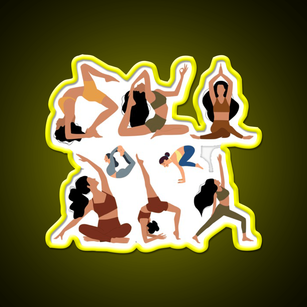 Yoga Girls Yoga Led Neon Sign For Wellness Space Rgb Color - Shineneon