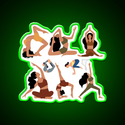 Yoga Girls Yoga Led Neon Sign For Wellness Space Rgb Color - Shineneon