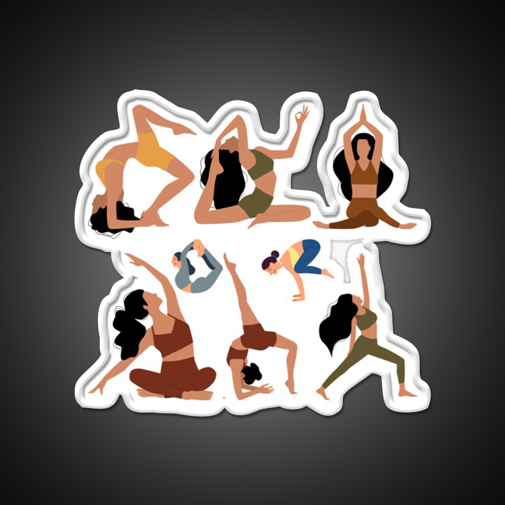 Yoga Girls Yoga Led Neon Sign For Wellness Space Rgb Color